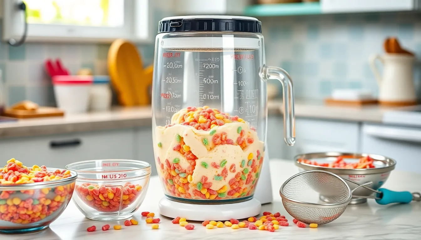 Homemade Fruity Pebbles Ice Cream Recipe (Easy Step-by-Step Guide) 2 Homemade Fruity Pebbles Ice Cream Recipe (Easy Step-by-Step Guide) 1
