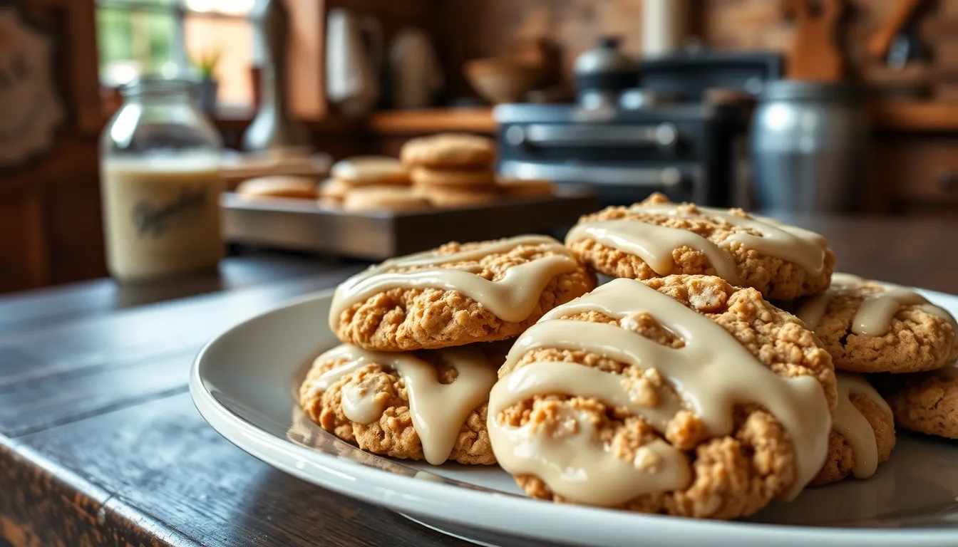 Best Iced Oatmeal Cookies Recipe: Chewy & Sweet with Vanilla Glaze 2 Best Iced Oatmeal Cookies Recipe: Chewy & Sweet with Vanilla Glaze 1