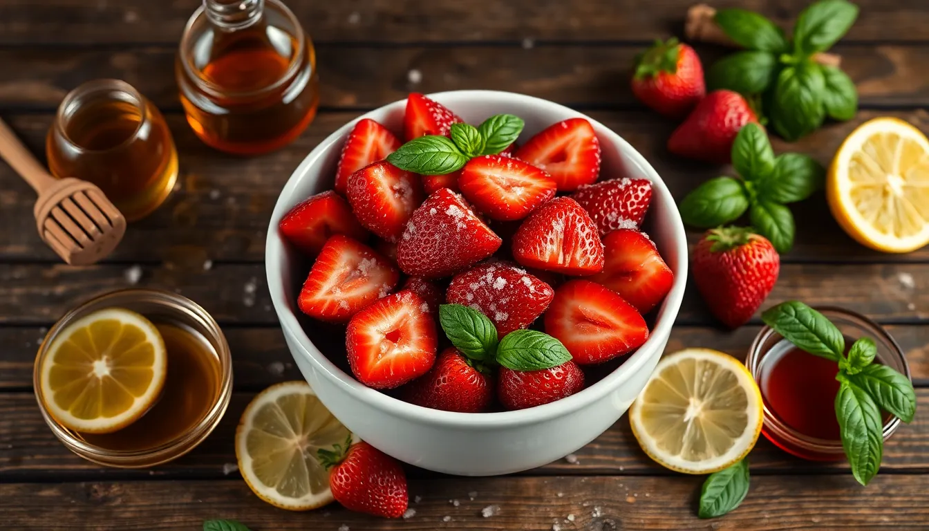 How to Make Perfect Macerated Strawberries (Easy Recipe + Flavor Variations) 2 How to Make Perfect Macerated Strawberries (Easy Recipe + Flavor Variations) 1