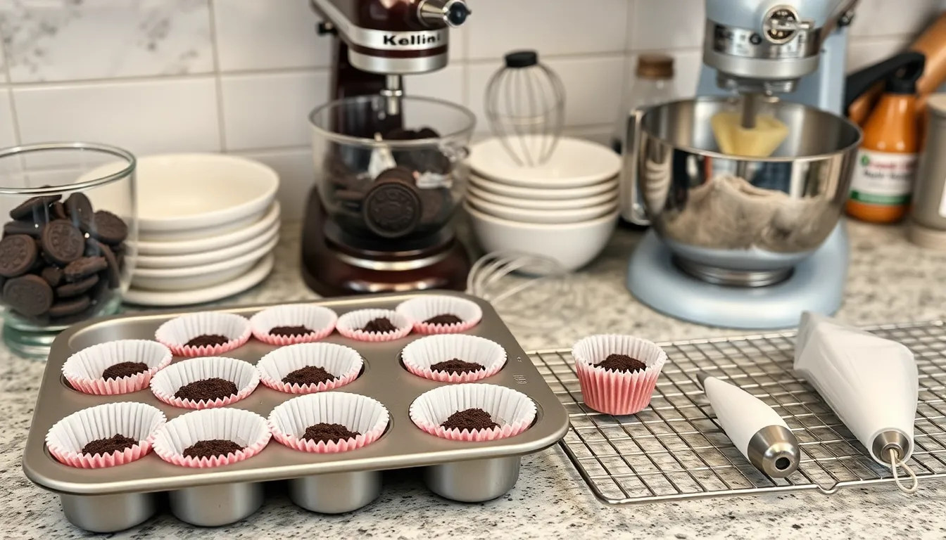 Easy Oreo Cupcakes Recipe: Rich Chocolate Cupcakes with Oreo Buttercream Frosting 2 Easy Oreo Cupcakes Recipe: Rich Chocolate Cupcakes with Oreo Buttercream Frosting 1