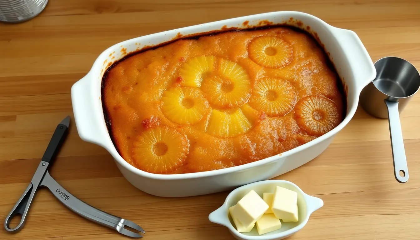 Easy Pineapple Dump Cake Recipe: 5 Ingredients, No Mixing Required 2 Easy Pineapple Dump Cake Recipe: 5 Ingredients, No Mixing Required 1