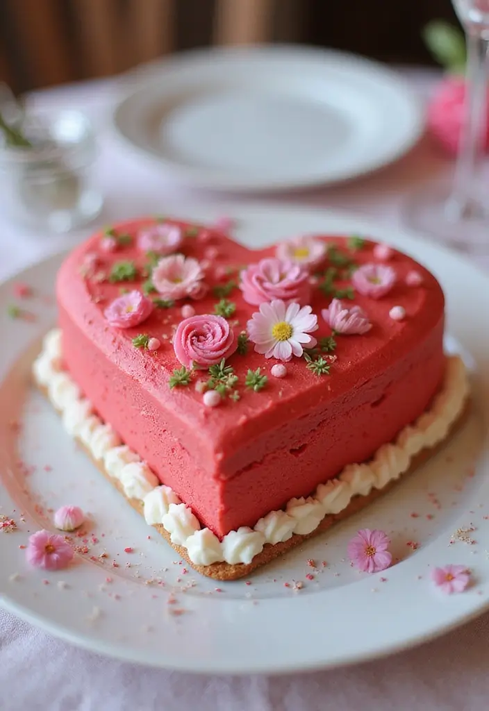 30 Cute First Birthday Cake Ideas for Girls That Steal the Show - 22. Lovely Heart Cake