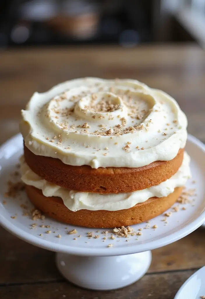 30 Cute First Birthday Cake Ideas for Girls That Steal the Show - 25. Classic Vanilla Bean Cake