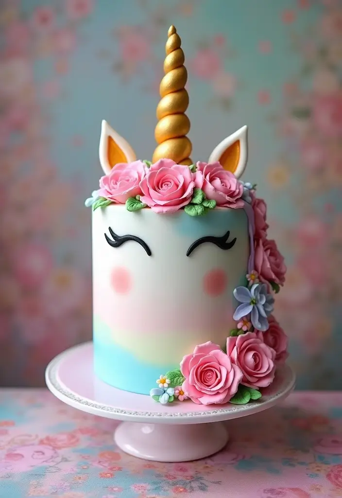 30 Cute First Birthday Cake Ideas for Girls That Steal the Show - 1. Adorable Unicorn Theme