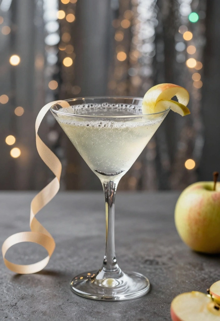 10 Apple Martini Recipes for Bright Crisp Fruity Cocktails - 10. Sparkling Apple Martini