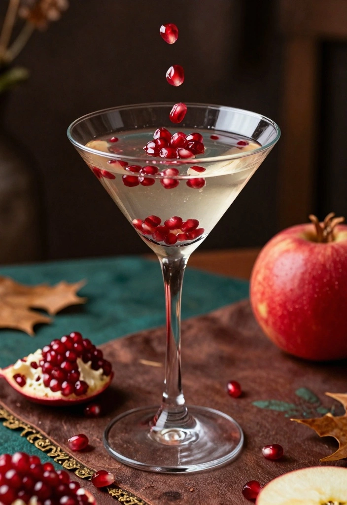 10 Apple Martini Recipes for Bright Crisp Fruity Cocktails - 8. Apple Pomegranate Martini