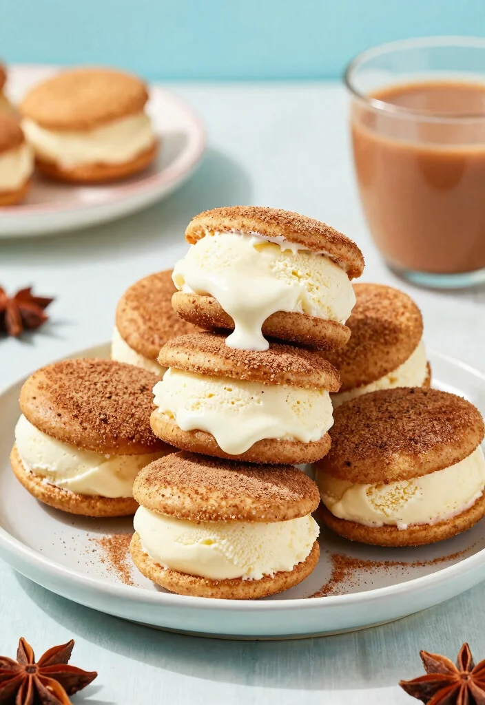 10 Chai Snickerdoodle Cookie Recipes with a Spiced Twist - 9. Chai Snickerdoodle Ice Cream Sandwiches 1