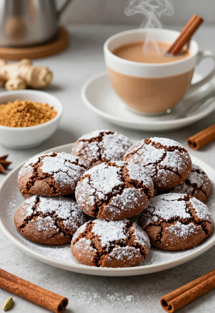 10 Chai Tea Cookie Recipes Inspired by Taylor Swift - 2. Chai Spice Crinkle Cookies 1