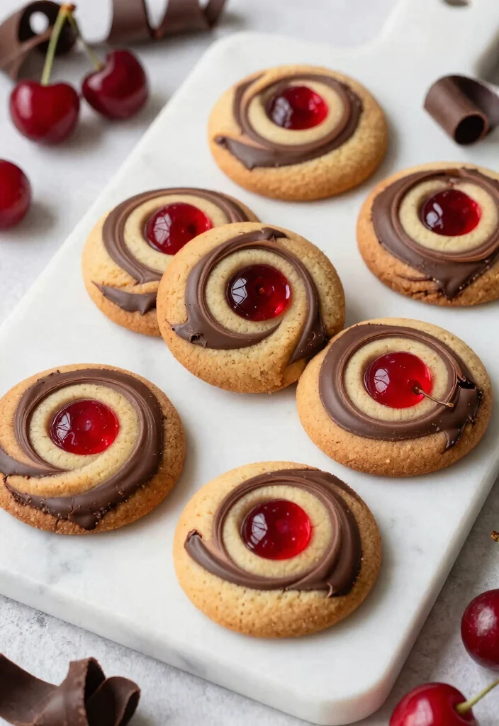 10 Cherry Chocolate Cookie Recipes Sweet and Rich - 5. Cherry Chocolate Swirl Cookies 1