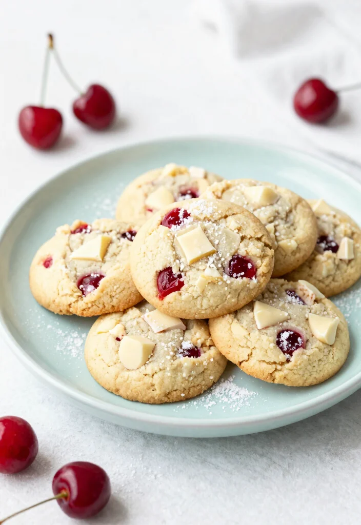 10 Cherry Chocolate Cookie Recipes Sweet and Rich - 9. Cherry White Chocolate Cookies 1