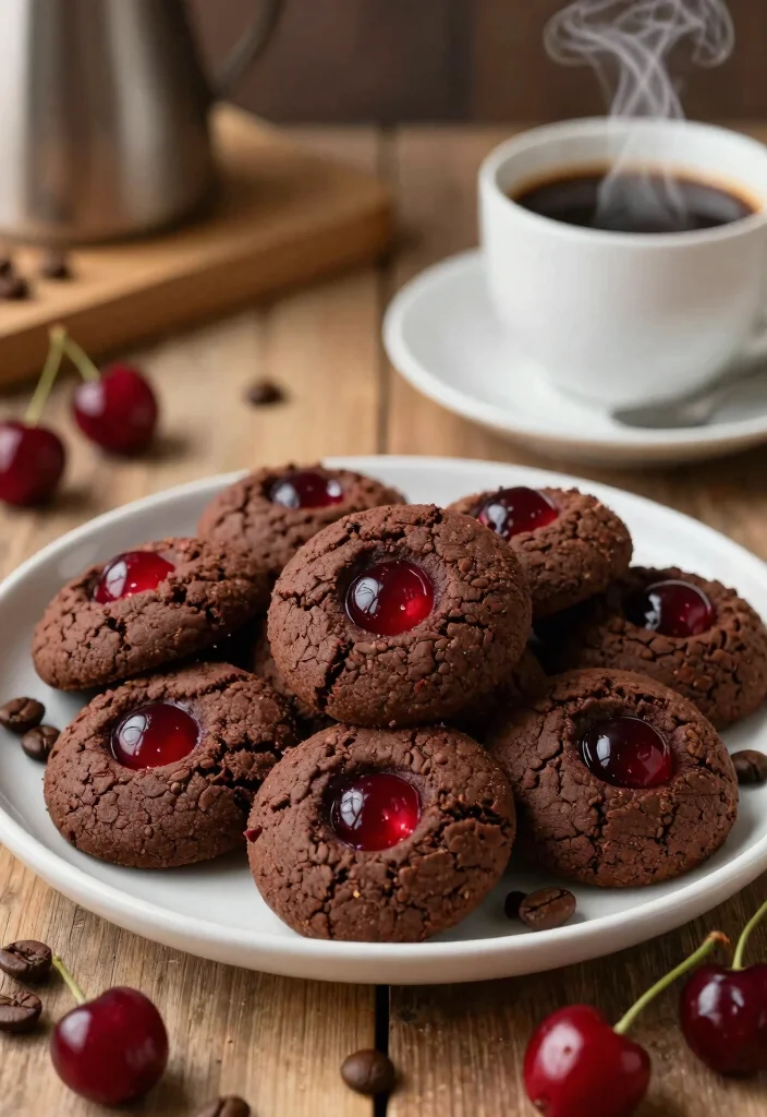 10 Cherry Shortbread Cookie Recipes Buttery and Tender - 10. Cherry Mocha Shortbread Cookies 1