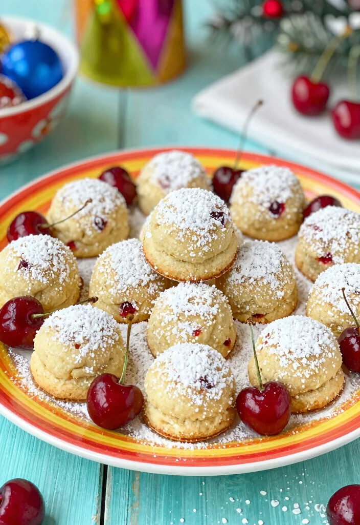 10 Cherry Snowball Cookie Recipes for Holiday Treats - 10. Vegan Cherry Snowball Cookies 1