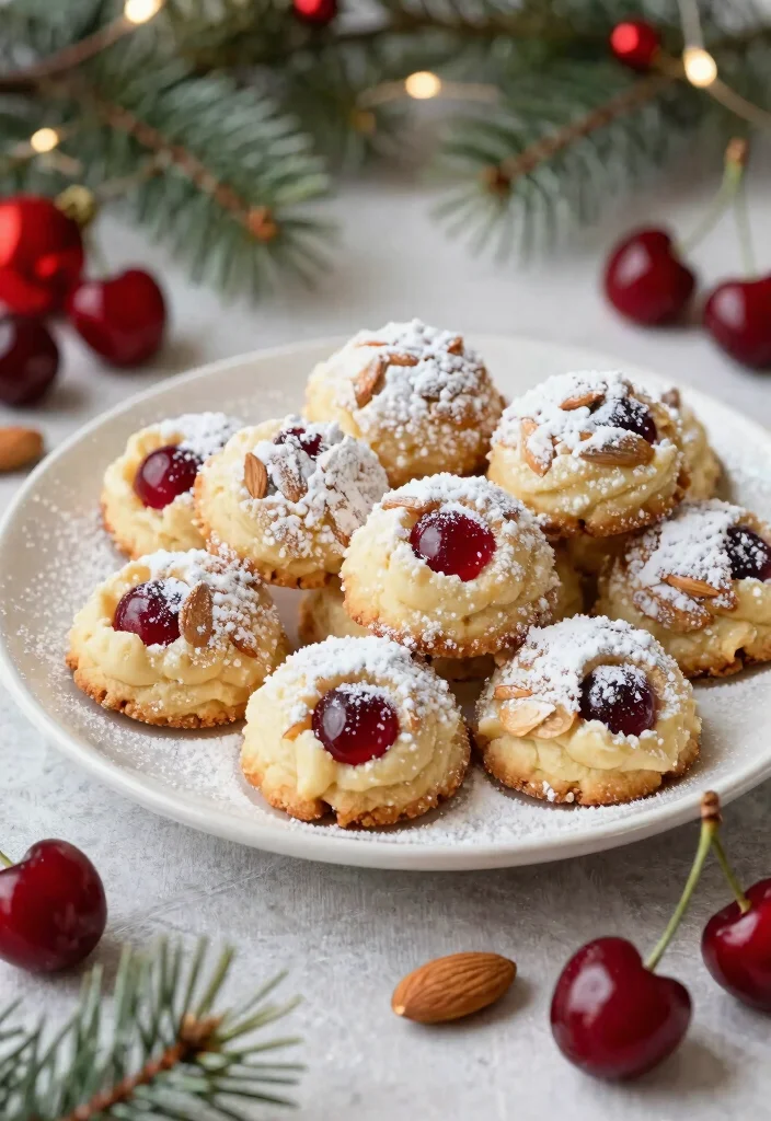 10 Cherry Snowball Cookie Recipes for Holiday Treats - 4. Cherry Almond Snowball Cookies 1