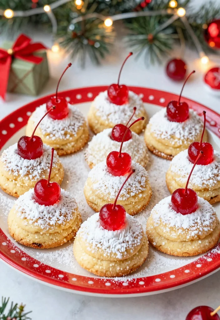 10 Cherry Snowball Cookie Recipes for Holiday Treats - 6. Maraschino Cherry Snowball Cookies 1