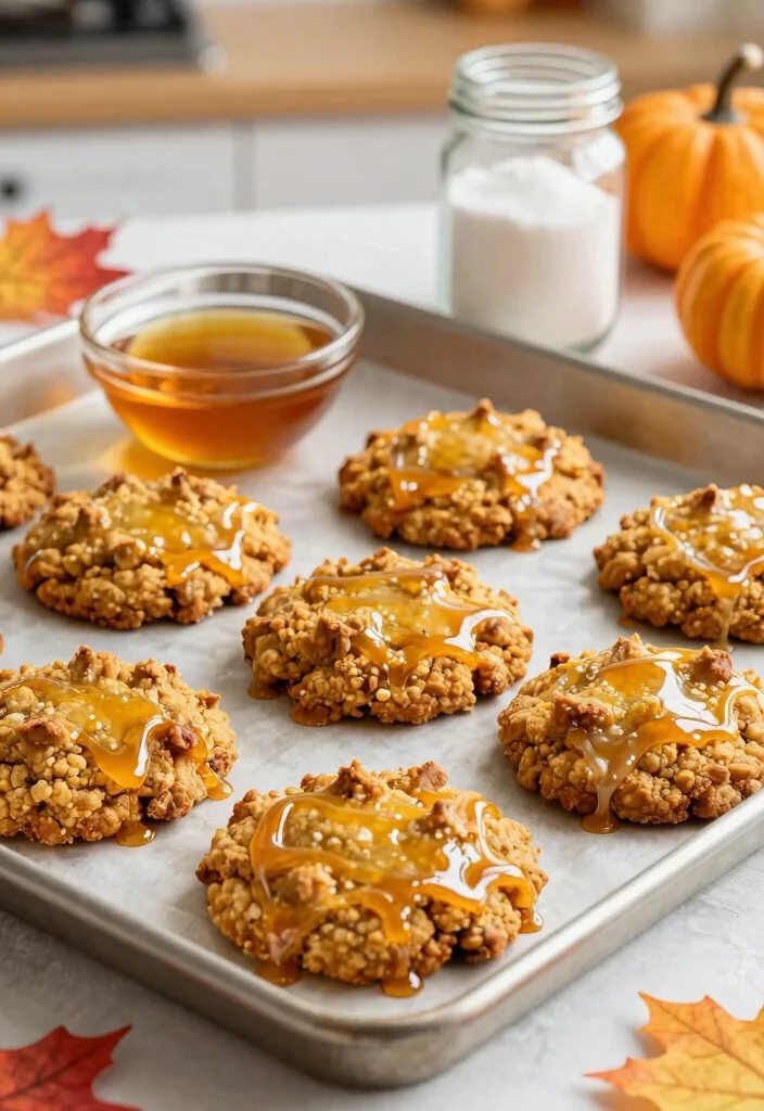 10 Chewy Brown Butter Maple Pumpkin Cookie Recipes - 3. Chewy Pumpkin Oatmeal Cookies with Maple Glaze 1