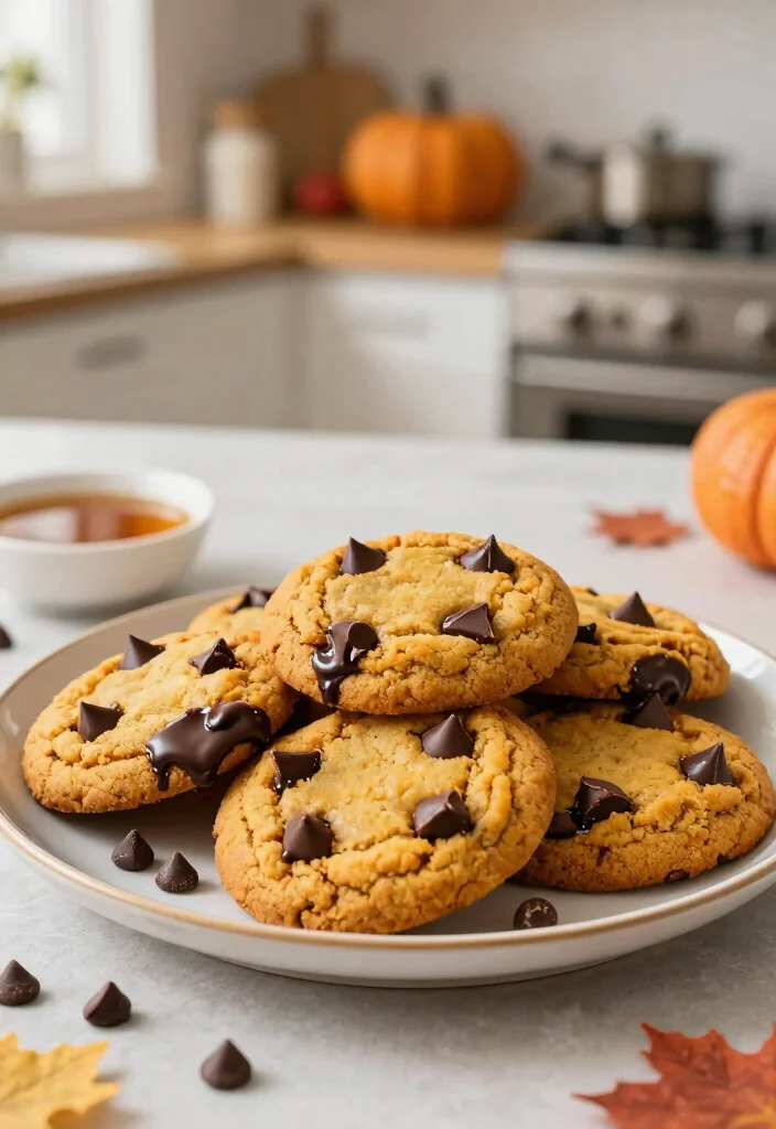 10 Chewy Brown Butter Maple Pumpkin Cookie Recipes - 4. Chocolate Chip Chewy Pumpkin Cookies 1