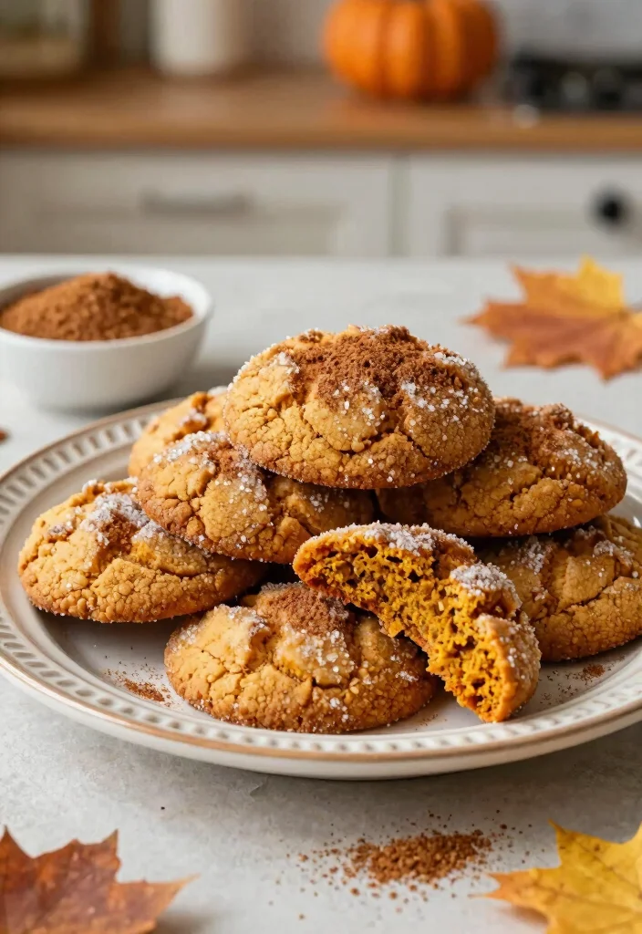 10 Chewy Brown Butter Maple Pumpkin Cookie Recipes - 7. Chewy Pumpkin Spice Snickerdoodles 1