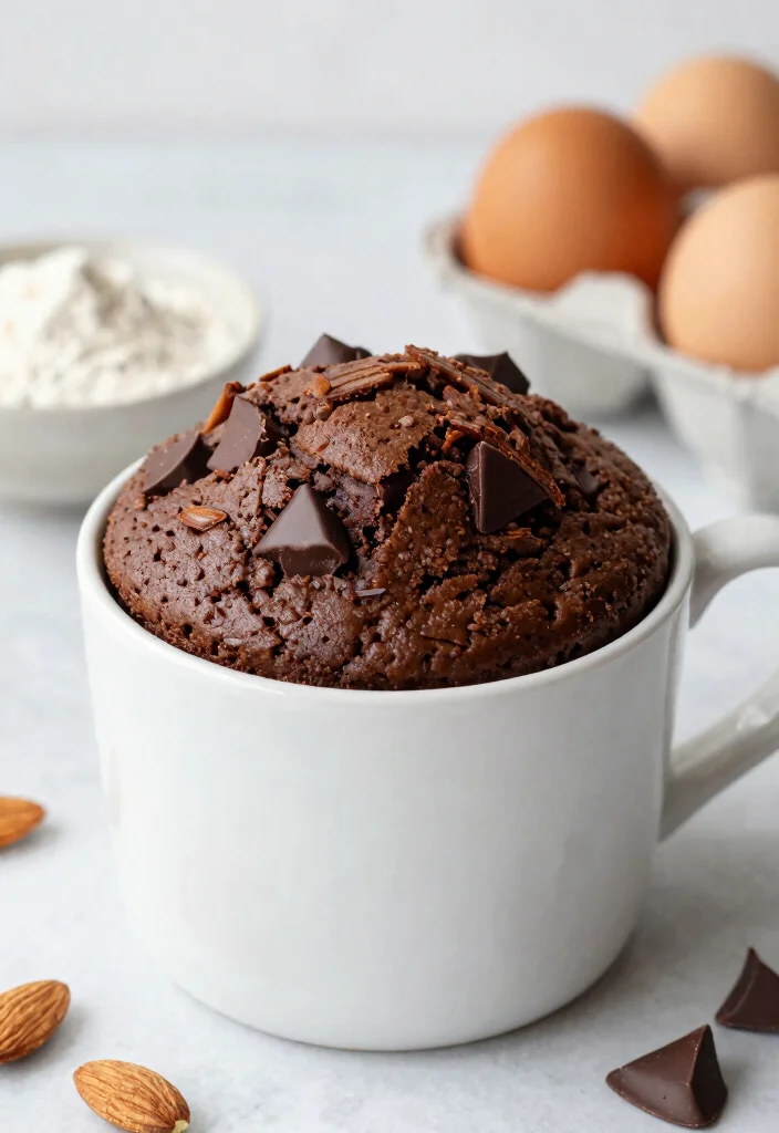 10 Chocolate Chip Cookie Mug Cake Recipes for a Single Serve Delight - 5. Almond Flour Chocolate Chip Mug Cake 1