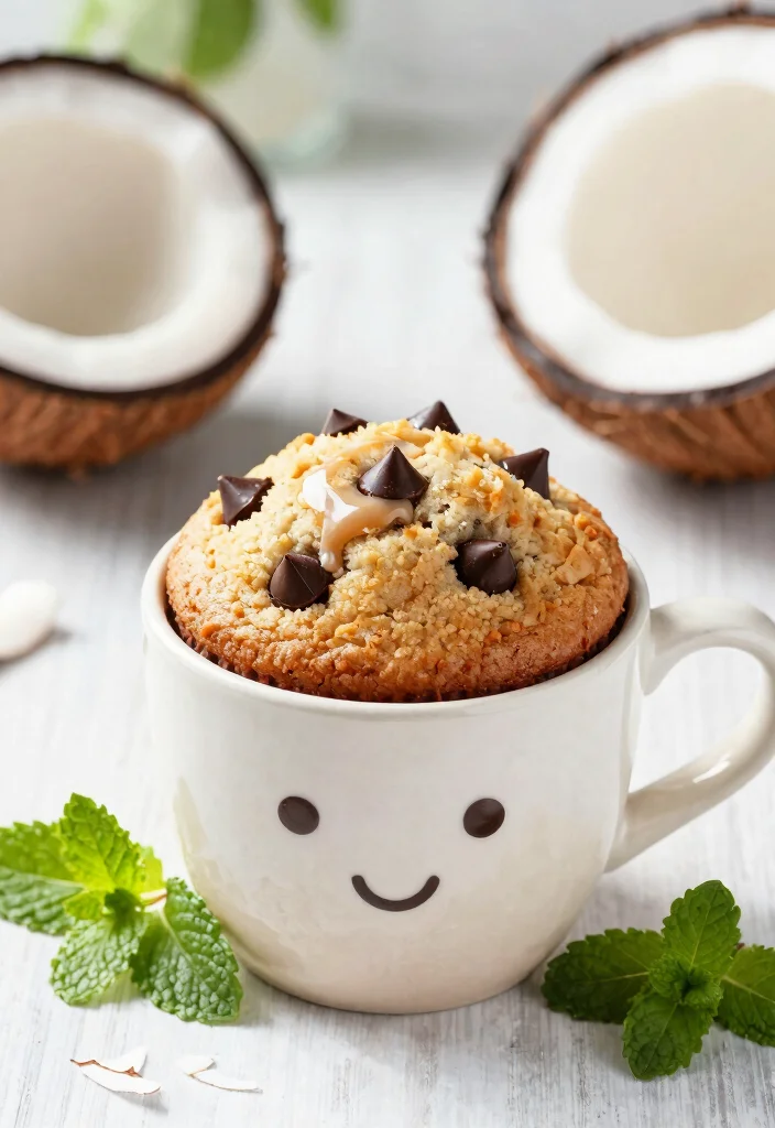 10 Chocolate Chip Cookie Mug Cake Recipes for a Single Serve Delight - 6. Coconut Flour Chocolate Chip Mug Cake 1