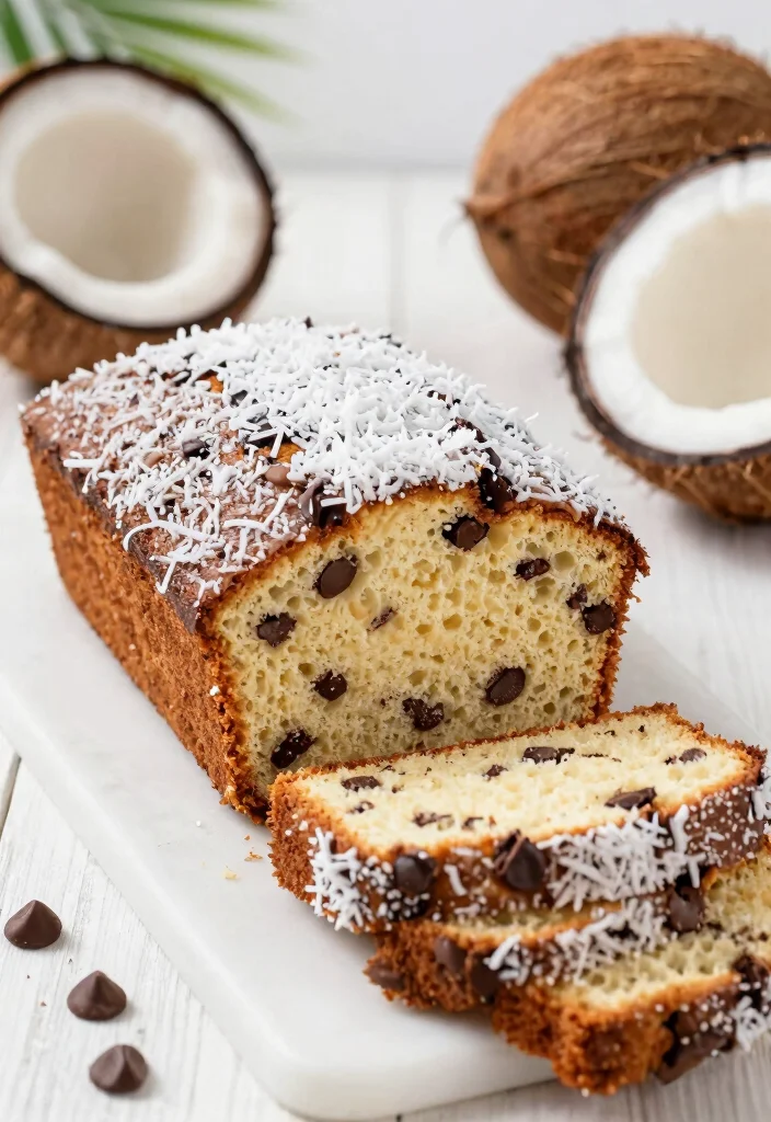 10 Chocolate Chip Loaf Cake Recipes for Everyday Baking - 10. Coconut Chocolate Chip Loaf Cake 1