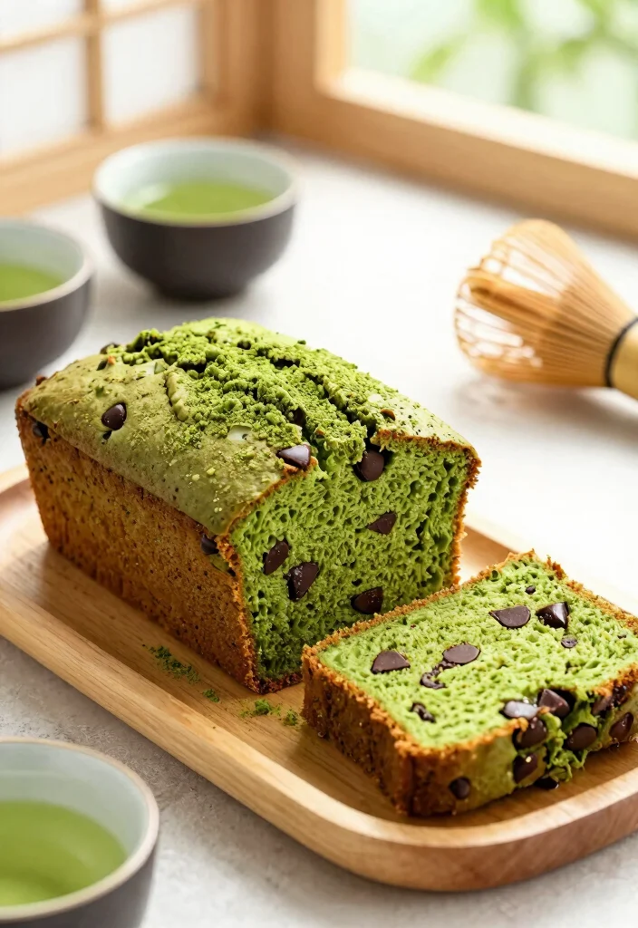 10 Chocolate Chip Loaf Cake Recipes for Everyday Baking - 9. Matcha Chocolate Chip Loaf Cake 1