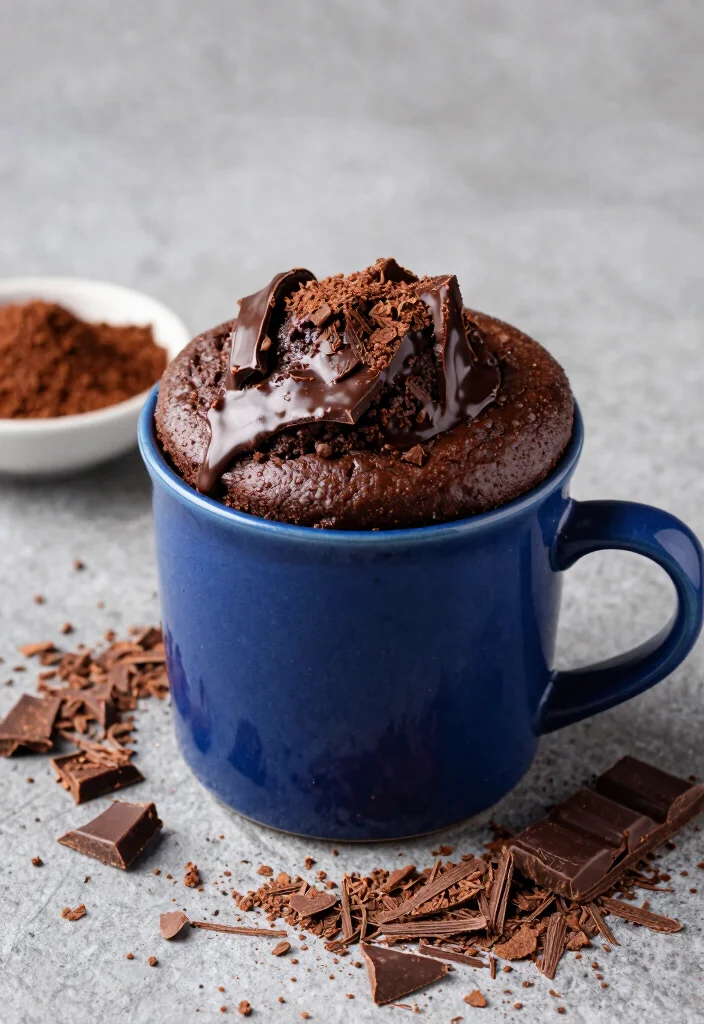 10 Chocolate Chip Mug Cake Recipes Ready in Minutes - 3. Double Chocolate Mug Cake 1