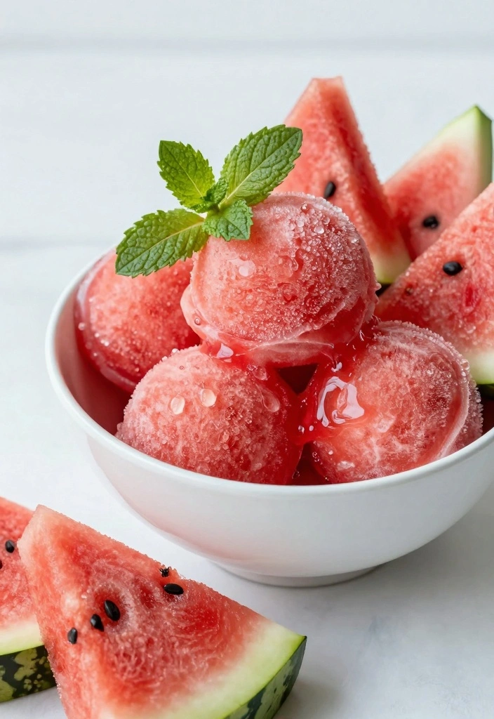 10 Cold Dessert Recipes for Refreshing No Bake Enjoyment - 4. Watermelon Sorbet