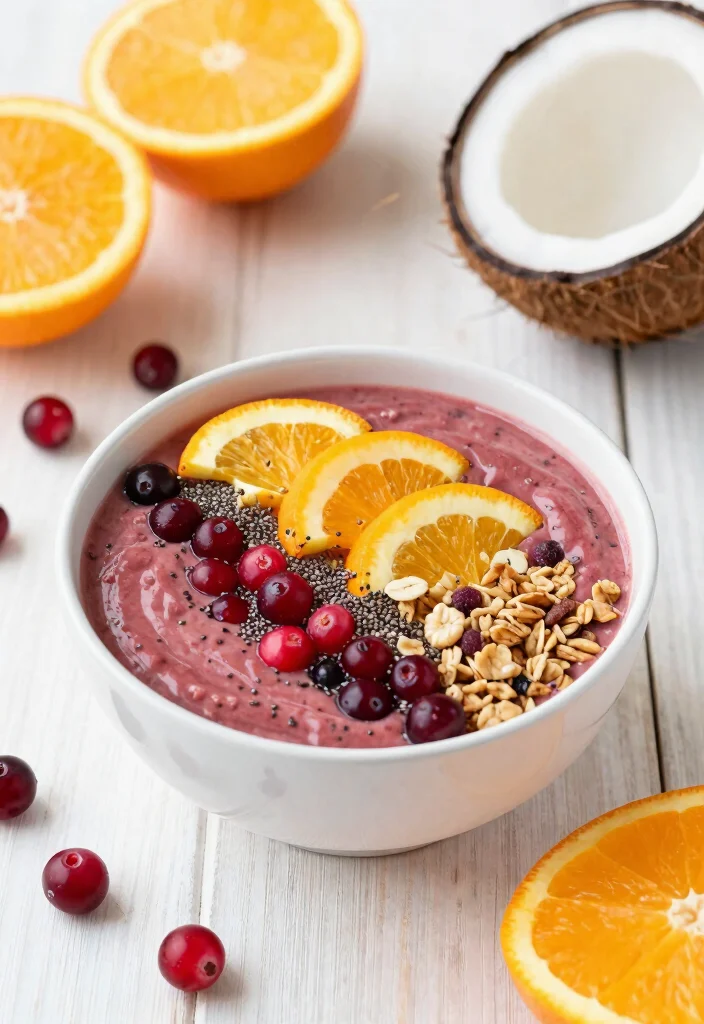 10 Cranberry Orange Bread Recipes for Bright Bakery Flavor - 10. Cranberry Orange Smoothie Bowl 1