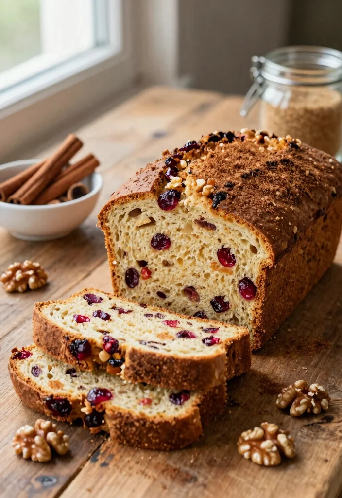 10 Cranberry Walnut Bread Recipes for Hearty Homemade Loaves - 3. Spiced Cranberry Walnut Bread with Cinnamon 1