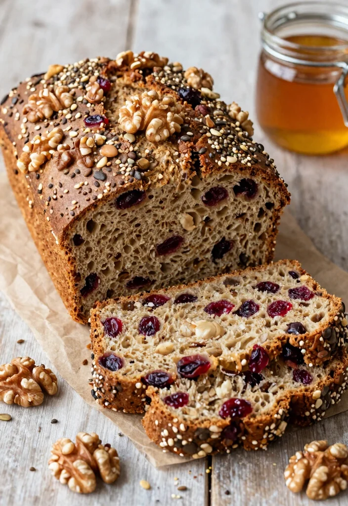 10 Cranberry Walnut Bread Recipes for Hearty Homemade Loaves - 9. Nutty Cranberry Walnut Bread with Seeds 1