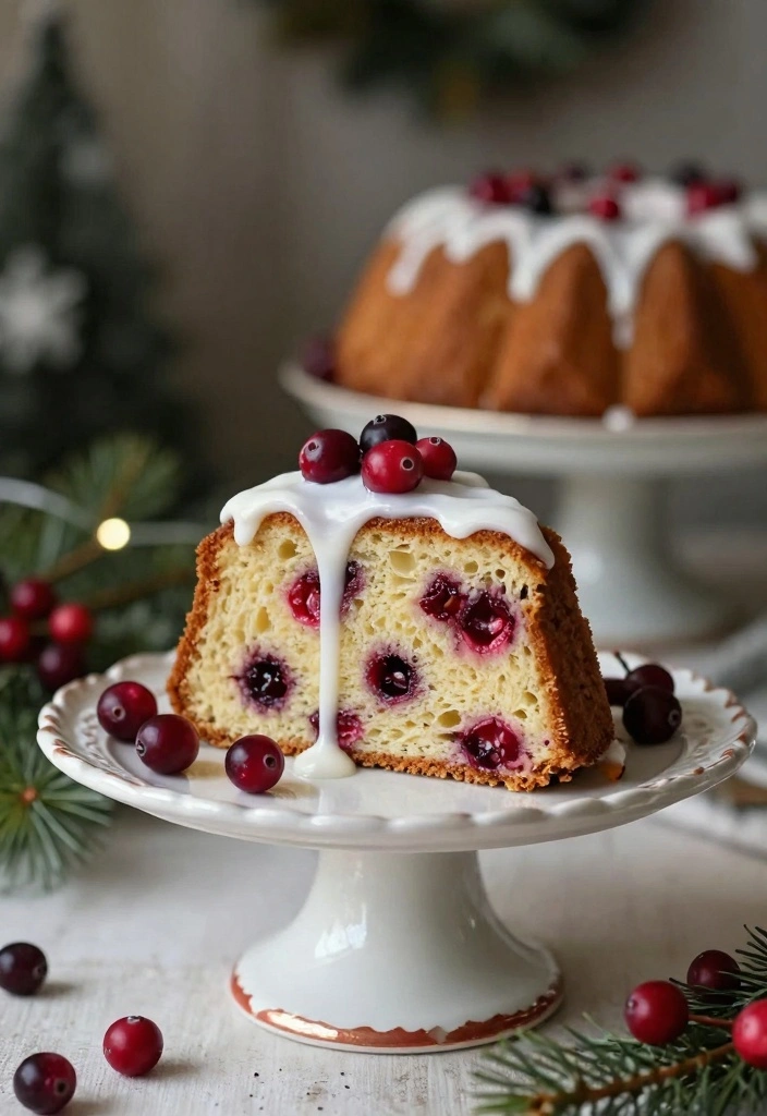 10 Dried Cranberry Baking Recipes for Festive Fruity Goodness - 4. Festive Cranberry Pound Cake