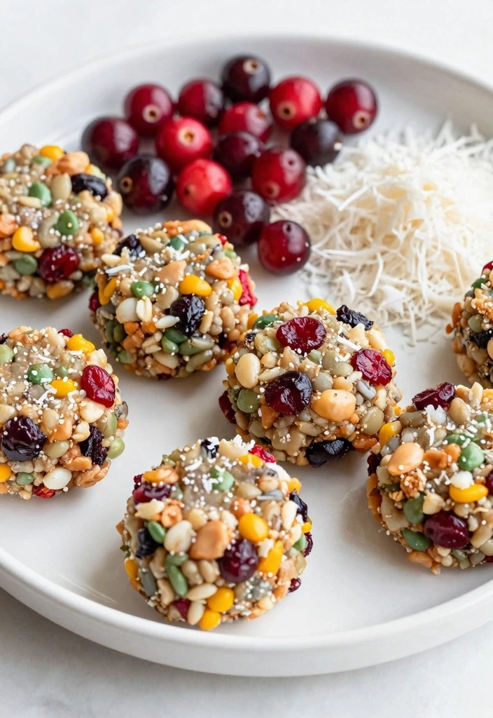 10 Dried Cranberry Baking Recipes for Festive Fruity Goodness - 7. Cranberry Coconut Energy Bites