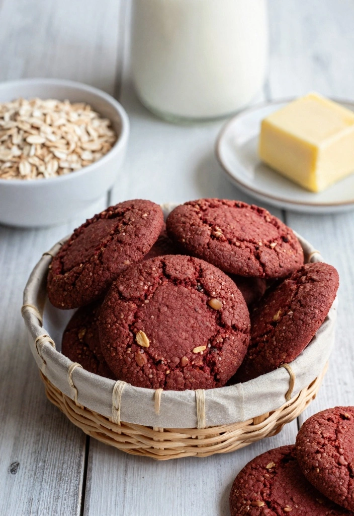 10 Easy Red Velvet Cookie Recipes for Soft Chewy Festive Treats - 4. Red Velvet Oatmeal Cookies