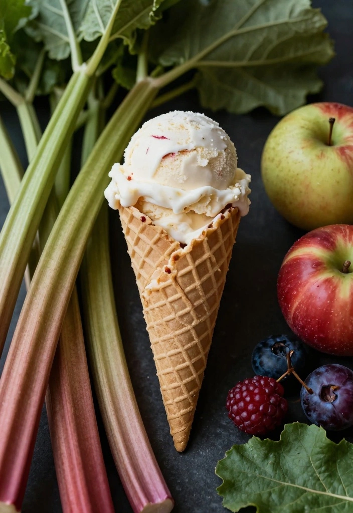 10 Frozen Rhubarb Baking Recipes for Bright Sweet Tart Flavor - 6. Rhubarb Ice Cream
