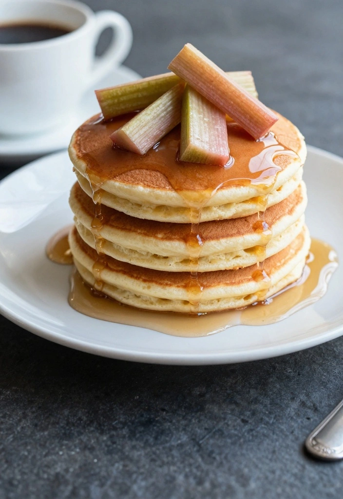 10 Frozen Rhubarb Baking Recipes for Bright Sweet Tart Flavor - 7. Rhubarb Pancakes