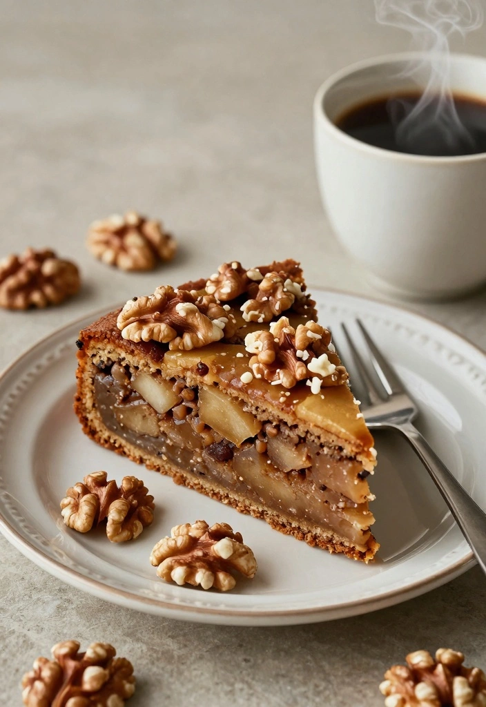 10 Healthy Apple Coffee Cake Recipes for Warm Light Sweet Mornings - 5. Spiced Apple and Walnut Coffee Cake