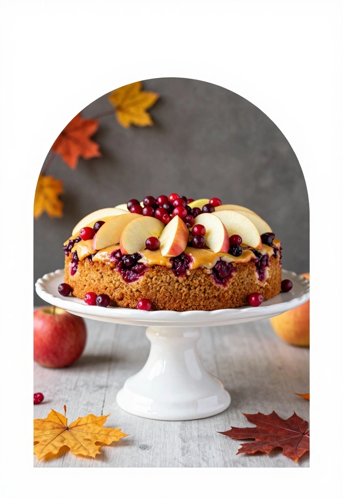 10 Healthy Apple Coffee Cake Recipes for Warm Light Sweet Mornings - 7. Apple Cranberry Coffee Cake