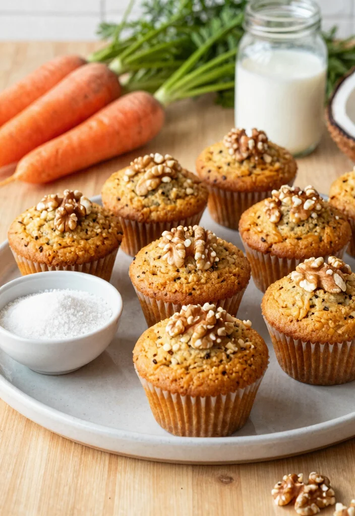 10 Healthy Carrot Cake Muffin Recipes with Lighter Ingredients - 2. Vegan Carrot Cake Muffins 1