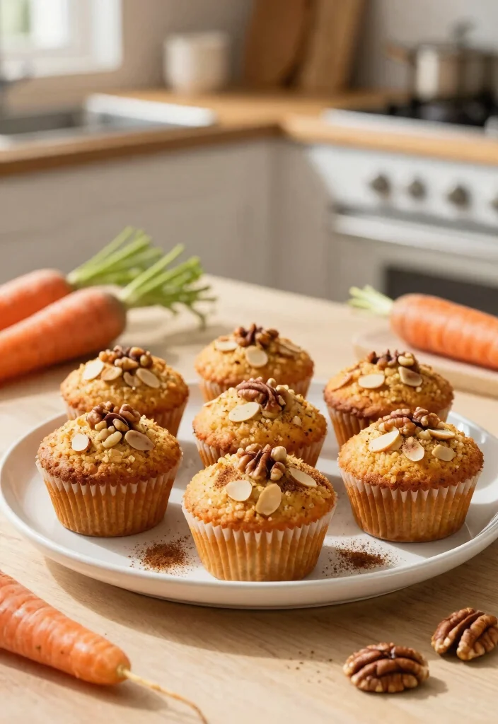 10 Healthy Carrot Cake Muffin Recipes with Lighter Ingredients - 5. Almond Flour Carrot Muffins 1