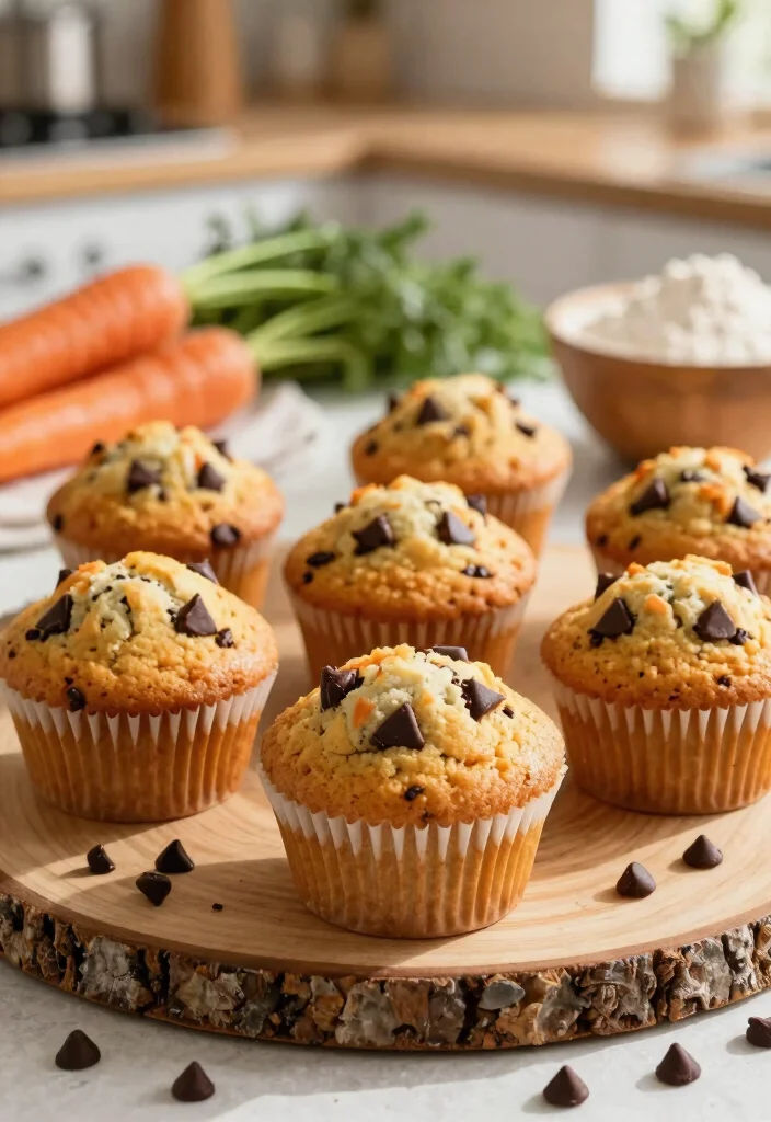 10 Healthy Carrot Cake Muffin Recipes with Lighter Ingredients - 7. Chocolate Chip Carrot Cake Muffins 1