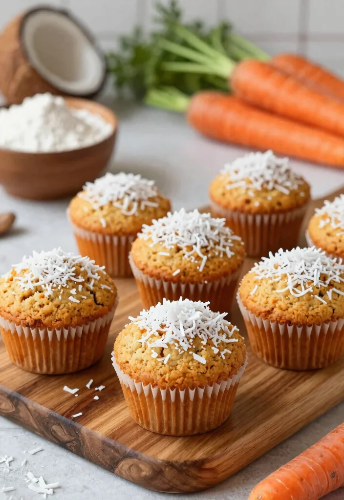10 Healthy Carrot Cake Muffin Recipes with Lighter Ingredients - 8. Coconut Flour Carrot Muffins 1