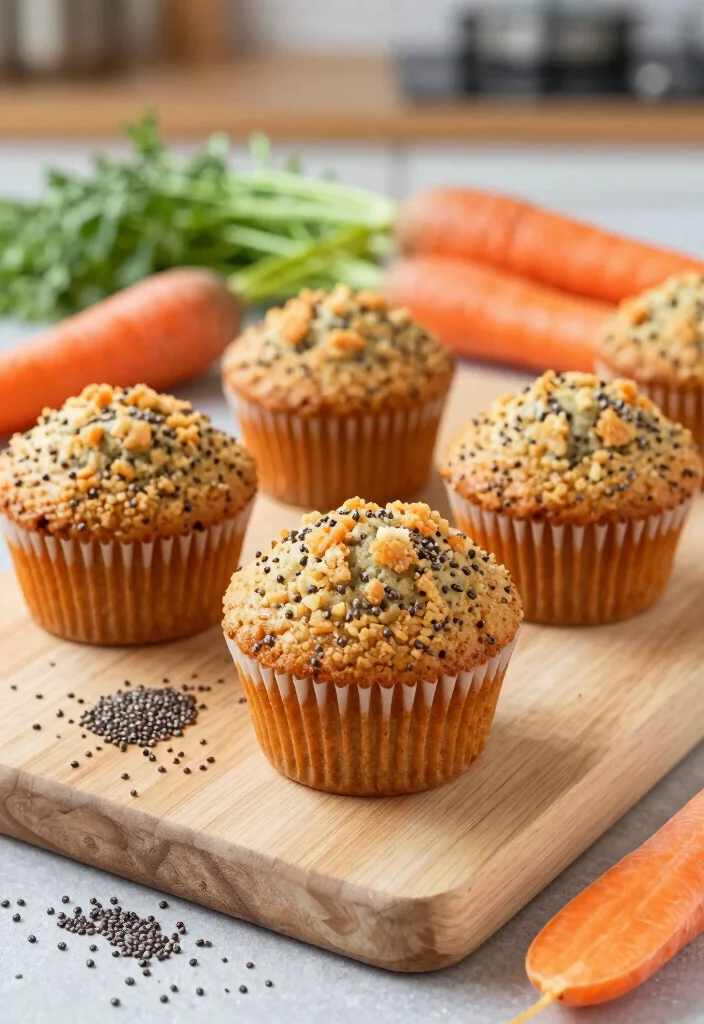 10 Healthy Carrot Cake Muffin Recipes with Lighter Ingredients - 9. Chia Seed Carrot Muffins 1