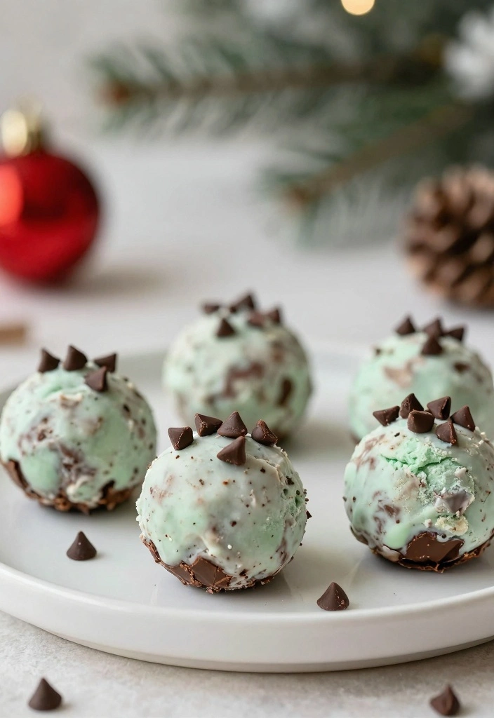 10 Holiday Cookie Truffle Recipes for Rich Bite-Sized Treats - 10. Mint Chocolate Chip Truffles