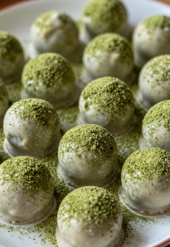 10 Holiday Cookie Truffle Recipes for Rich Bite-Sized Treats - 6. Matcha White Chocolate Truffles