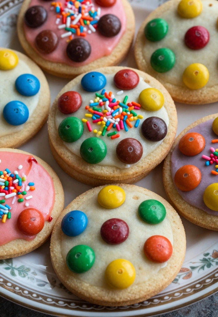10 Holiday M&M Baking Recipes for Fun Colorful Festive Treats - 1. M&M Holiday Sugar Cookies