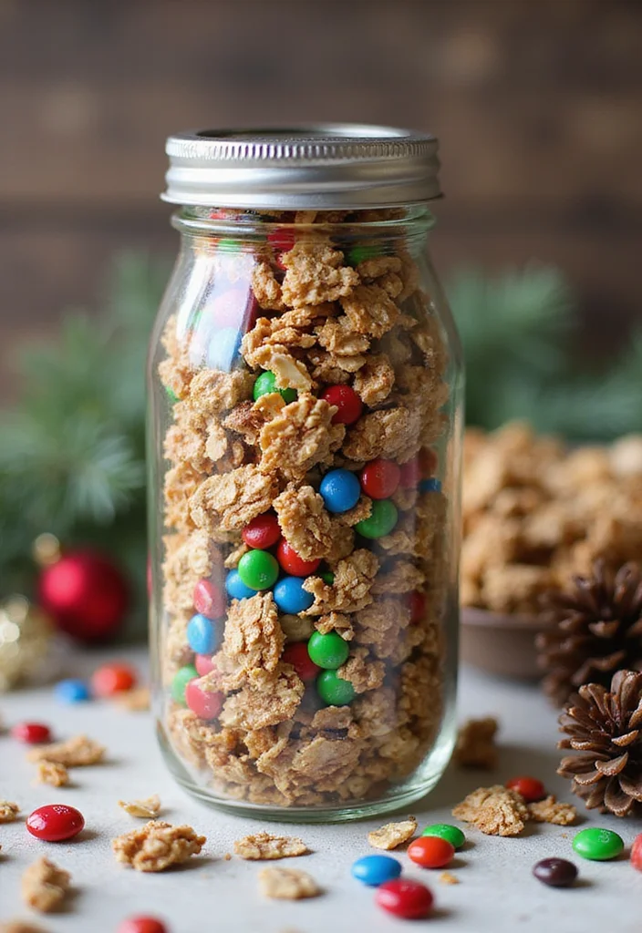10 Holiday M&M Baking Recipes for Fun Colorful Festive Treats - 9. M&M Holiday Granola