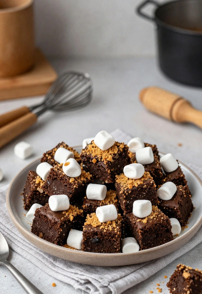 10 Kids Baking Party Recipes for Fun Easy Colorful Treats 9. Smores Brownie Bites