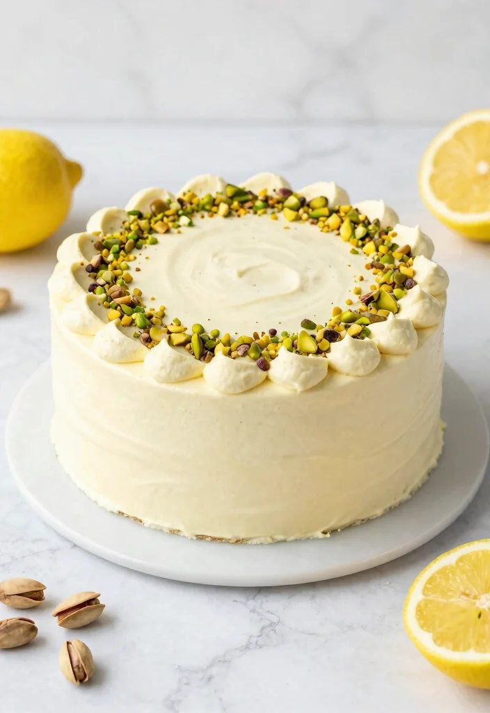 10 Lemon Mascarpone Frosting Recipes with Bright Citrus - 5. Lemon Pistachio Mascarpone Frosting 1