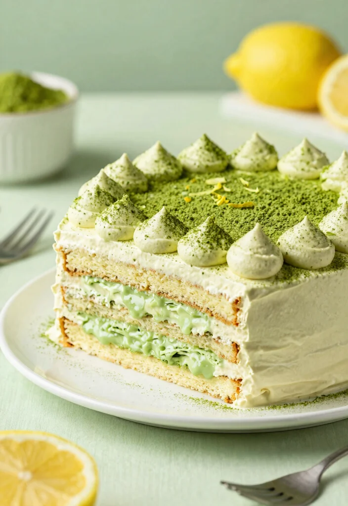 10 Lemon Mascarpone Frosting Recipes with Bright Citrus - 9. Lemon Matcha Mascarpone Frosting 1