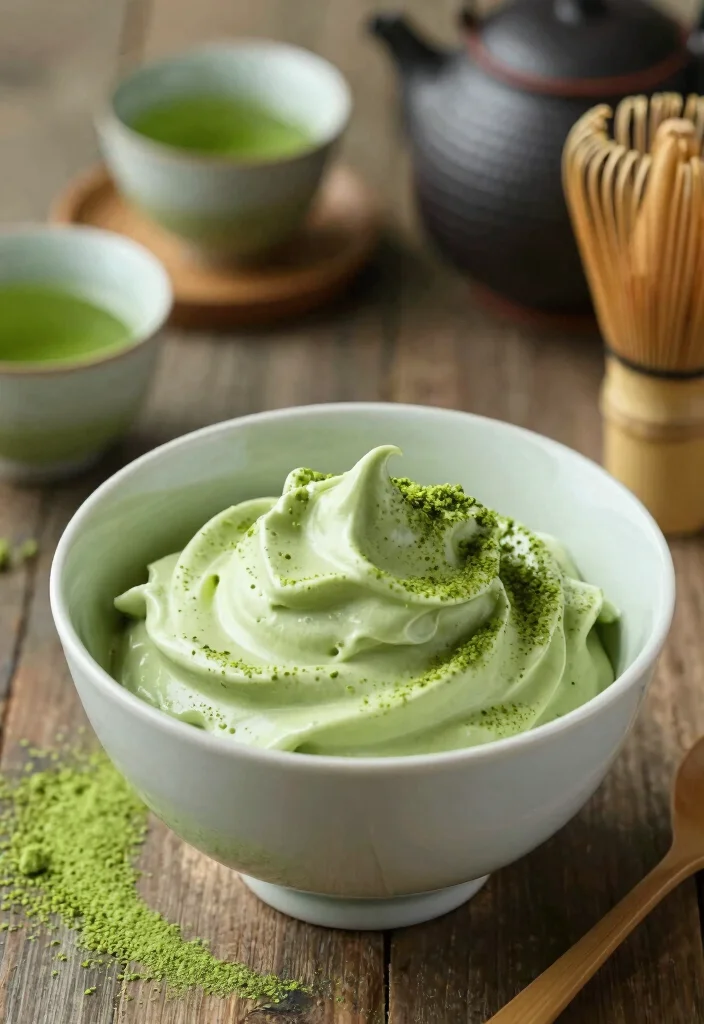 10 Mascarpone Whipped Cream Frosting Recipes Light and Fluffy - 7. Matcha Mascarpone Whipped Cream 1